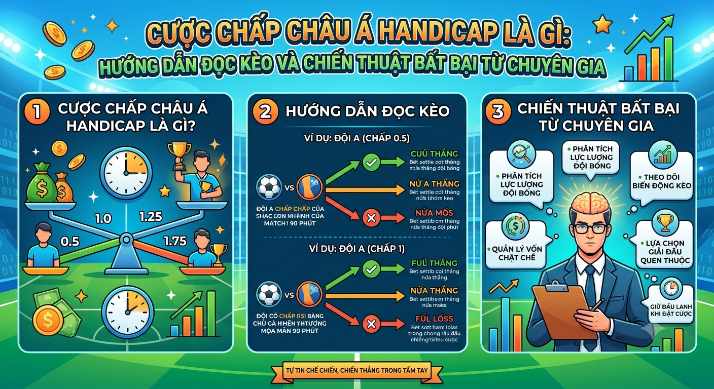 cược chấp châu á handicap là gì
